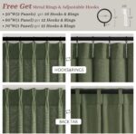 Custom 102 Inch Loden Pinch Pleated Curtains for Office Panels of 2, Memory Shap... - Image 7