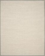 SAFAVIEH Area Rug 9x12 - Natural Fiber Collection - Large - Marble & Khaki, Sisa... - Image 4