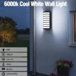 Sytmhoe Modern Outdoor Wall Sconce Lights,LED Exterior Wall Light Fixtures,6000k... - Image 3