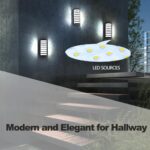 Sytmhoe Modern Outdoor Wall Sconce Lights,LED Exterior Wall Light Fixtures,6000k... - Image 4