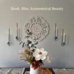 Wall Candle Holder Set of 2, Stylish Black Metal Wall Mount Candle Sconces, Mode... - Image 6