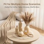 Beige Ceramic Vase Set of 4, Modern Neutral Colors Home Decor, Rustic Farmhouse ... - Image 3