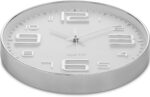 Bernhard Products Silver Wall Clock 12 Inch Silent Non-Ticking Quality Quartz Ba... - Image 5