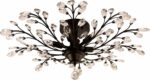 SEOL-Light Vintage Large Crystal Branches Chandeliers Black Close to Ceiling Lig... - Image 3