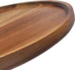 Round Wood Tray, Acacia Wooden Decorative Serving Tray for Coffee Table and Home... - Image 3