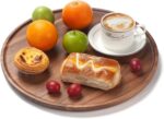 Round Wood Tray, Acacia Wooden Decorative Serving Tray for Coffee Table and Home... - Image 5