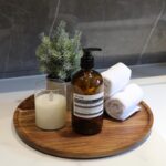 Round Wood Tray, Acacia Wooden Decorative Serving Tray for Coffee Table and Home... - Image 6
