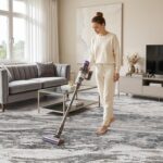 Area Rugs for Living Room: 5X7 Abstract Washable Rug Modern Neutral Large Soft S... - Image 6