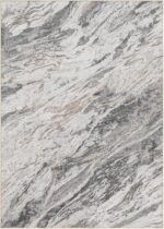 Area Rugs for Living Room: 5X7 Abstract Washable Rug Modern Neutral Large Soft S... - Image 7