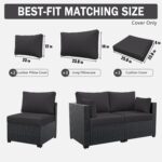 8p Outdoor Cushion Slipcovers Outdoor Patio Cushions Covers Replacement Waterpro... - Image 3