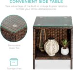 Best Choice Products 3-Piece Outdoor Wicker Conversation Bistro Set, Space Savin... - Image 4