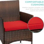 Best Choice Products 3-Piece Outdoor Wicker Conversation Bistro Set, Space Savin... - Image 5