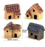 Fairy Miniature Tiny Thatched Cottage, Stone House, Terrarium Accessories, Mini ... - Image 3