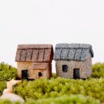 Fairy Miniature Tiny Thatched Cottage, Stone House, Terrarium Accessories, Mini ... - Image 7