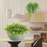 WOUSIWER 13 inch 2 Pack Large Hanging Planters for Indoor Outdoor Plants with Dr... - Image 7