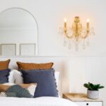 YLONG-ZS Gold Traditional Crystal Wall Sconce, 2-Light Candle Style Vanity Lamp,... - Image 5