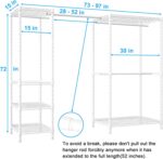Ulif E10 Clothes Rack（With Stretchable Hanger Rod）Freestanding Clothing Racks fo... - Image 3