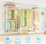 Ulif E10 Clothes Rack（With Stretchable Hanger Rod）Freestanding Clothing Racks fo... - Image 5