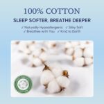 JSD Green Floral Cotton Sheet Set King, 300 Thread Count Printed Sateen Sheets, ... - Image 3