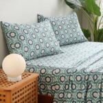 JSD Green Floral Cotton Sheet Set King, 300 Thread Count Printed Sateen Sheets, ... - Image 8