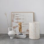 Creative Co-Op Resin Female Body Figure on Metal Stand, Plaster Finish, Natural - Image 3