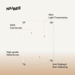 NIUBEE 11x14 Clear Acrylic Wall Mount Floating Frameless Picture Frame for Degre... - Image 3