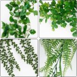 LumBelle 4 Pack Artificial Plants Wall Hanging Fake Plants Indoor for Shelf Boho... - Image 5