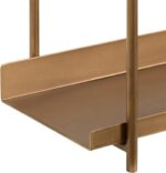 Kate and Laurel Dominic Modern Metal Bathroom Shelf; 28 x 7 x 15; Dark Gold; Sle... - Image 8