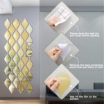 Weysat 30 Pcs Mirror Wall Stickers Decor Acrylic 3D Tear Drop Decorative Mirrors... - Image 3