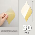 Weysat 30 Pcs Mirror Wall Stickers Decor Acrylic 3D Tear Drop Decorative Mirrors... - Image 4