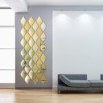 Weysat 30 Pcs Mirror Wall Stickers Decor Acrylic 3D Tear Drop Decorative Mirrors... - Image 5