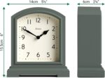JONES CLOCKS® Tavern Mantel Clock | Small Modern Arch top Design | Asparagus Gre... - Image 4