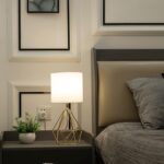 SOTTAE Gold Table Lamps Set of 2, Small Gold End Table Lamp with White Fabric Sh... - Image 3