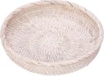 Hipiwe Round Key Bowl for Entryway, 9" Decorative Rattan Tray Woven Wicker Stora... - Image 10