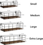 Fixwal Wall Shelves, 4 Sets of Hanging Floating Shelves, Wall Mounted Shelves fo... - Image 4
