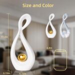 Modern Abstract Sculpture Home Decor, White and Gold Decor, Living Room Decorati... - Image 3