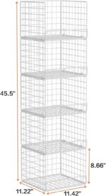 5-Tier Stackable Closet Organizers and Storage Baskets, Closet Shelf Organizer, ... - Image 4