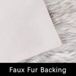 Latepis White and Grey Faux Fur Rug 3x5 Area Washable Fluffy Rugs for Bedroom Li... - Image 4