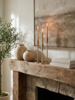 Gold Iron Taper Candle Holder Set of 3, Heavy Wrought Iron Candlestick Holders D... - Image 5