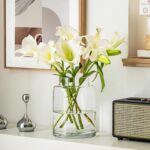 KOIUEYW Clear Vases for Centerpieces, 9 Inch Large Glass Vase for Bouquet, Glass... - Image 3