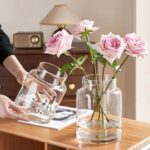 KOIUEYW Clear Vases for Centerpieces, 9 Inch Large Glass Vase for Bouquet, Glass... - Image 4