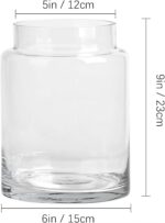 KOIUEYW Clear Vases for Centerpieces, 9 Inch Large Glass Vase for Bouquet, Glass... - Image 8