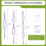 XXXFLOWER 3 Pack Macrame Plant Hanger Indoor Set with Hooks Handmade Woven Cotto... - Image 3