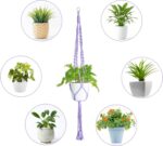 XXXFLOWER 3 Pack Macrame Plant Hanger Indoor Set with Hooks Handmade Woven Cotto... - Image 5