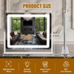 Vanity Mirror with Lights 22"×17", Large LED Makeup Mirror with Light, Smart Tou... - Image 3