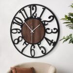 LEIKE Large Wall Clocks,Silent,Non Ticking,Battery Operated Rustic Round Modern ... - Image 6