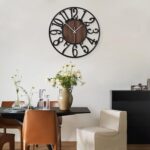 LEIKE Large Wall Clocks,Silent,Non Ticking,Battery Operated Rustic Round Modern ... - Image 7