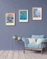 Framed Claude Monet Water Lilies Canvas Wall Art,Vintage Impressionist Botanical... - Image 5