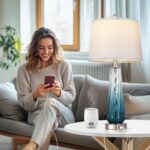 Table Lamps Set of 2 with Touch Control, Modern Glass Bedside Lamps with USB A+C... - Image 6