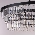TOCHIC Chandelier 40 inch, Farmhouse Black Crystal Chandelier, Kitchen Island Li... - Image 9